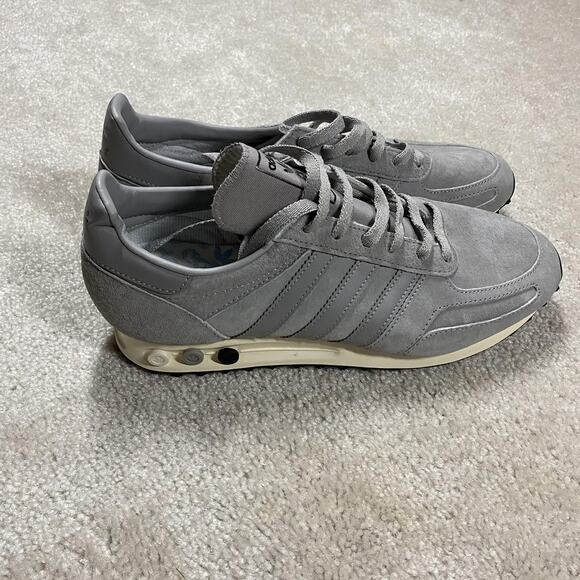 Adidas LA Trainer OG Shoes Sneakers Mens Size 10 Gray Suede Originals Low Top main image 5